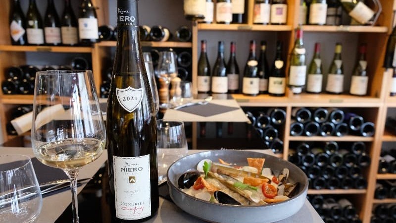 Risotto aux coquillages, sur un Condrieu Chérytage 2021